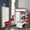 Bunk Bed Sets with 2 Door Wardrobe