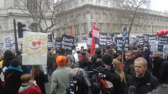 Don&#039;t Bomb Syria Rally Whitehall November 2015