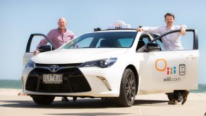 Oiii founder Dennis Jeffees  and  chief executive Roland Grelewicz. The company says it offers an alternative to taxis ...