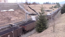 CP Rail re-spray station coal trains