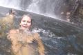 Anneka Bading films herself swimming near MacKenzie Falls, unaware  a man has just slipped into the water. In the ...