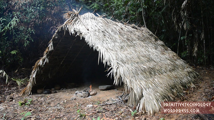 How to Build an A-Frame Hut and a Celt Hatchet Using Primitive Technology