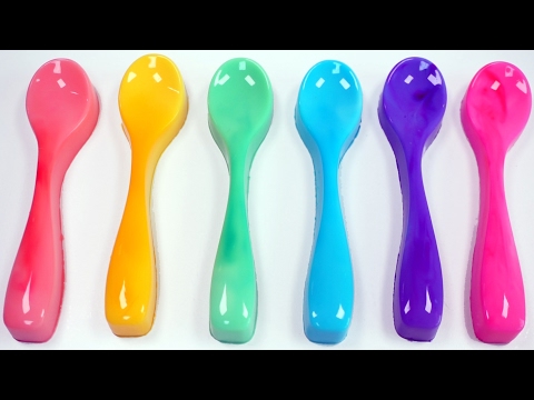 KID Song l How To Make Colors Spoon Ice Jelly Slime DIY Clay Play l kid songs