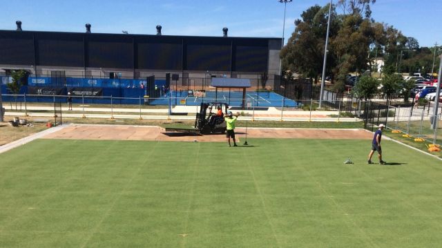 The Lyneham Tennis Centre has undergone a radical transformation as Canberra prepares to host the Fed Cup.