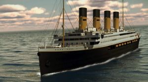 A rendering of Blue Star's Titanic II.