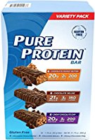 Pure Protein High Protein Bar Variety Pack 1.76-Ounce Bar (Pack of 18), Includes: Chocolate Peanut Butter, Chewy Chocolate Chip & Chocolate Deluxe Bars