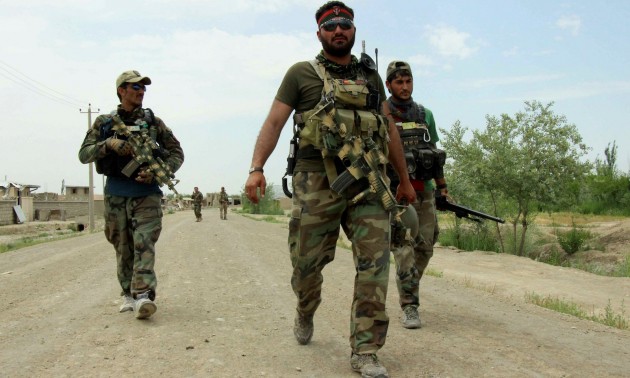 Afghan commandos arrive on May 16, 2017, in a district northwest of Kunduz held until recently by the Taliban. Photo: Reuters / Nasir Wakif