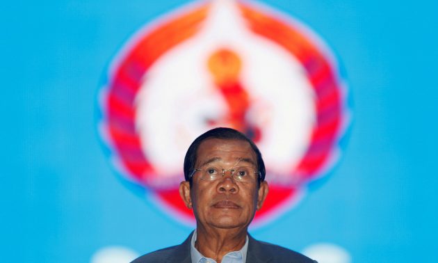 Cambodia's Prime Minister Hun Sen arrives to attend the Cambodian People's Party (CPP) congress in Phnom Penh, January 19, 2018. Photo: Reuters/Samrang Pring Photo