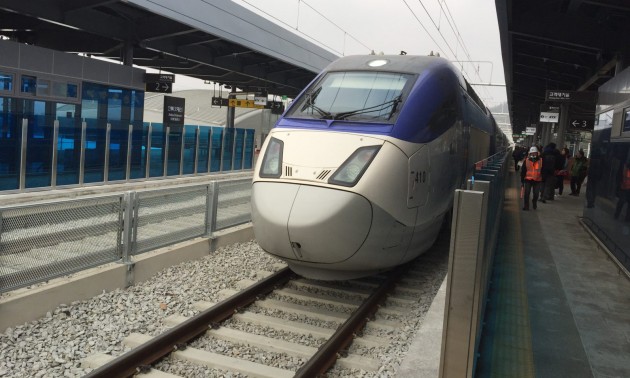 The new KTX bullet train, coming online just ahead of the Winter Olympics, slashes hours off cross-peninsula travel times. Photo: Andrew Salmon