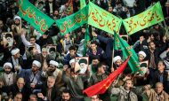 Iranians march in support of the government near the Imam Khomeini grand mosque in the capital Tehran on December 30, 2017. Photo: AFP via Tasnim News