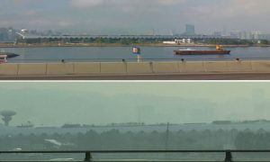 Kai Tak Cruise Terminal in Kowloon in early January  (upper photo) and on January 23 (lower). Photos: Asia Times, Google Maps