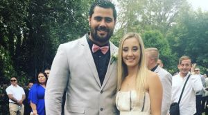 David Fifita and wife Jade Robinson.