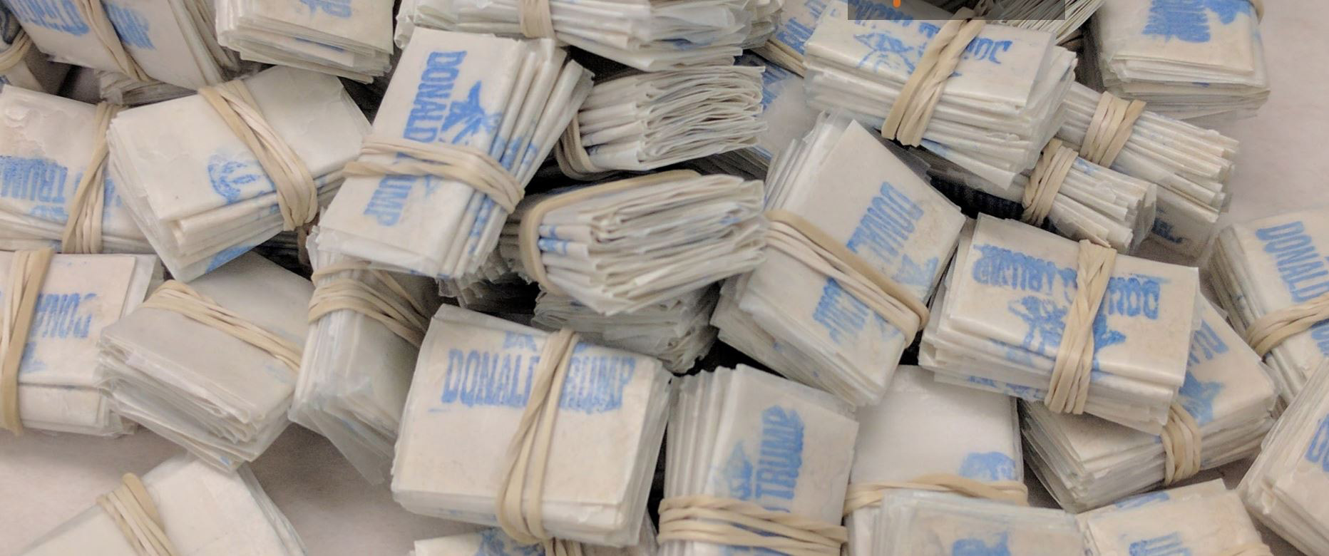 Packets of heroin stamped with Donald Trump's name.