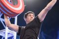 Brodie Pawson faces one of the challenges on Australian Ninja Warrior.