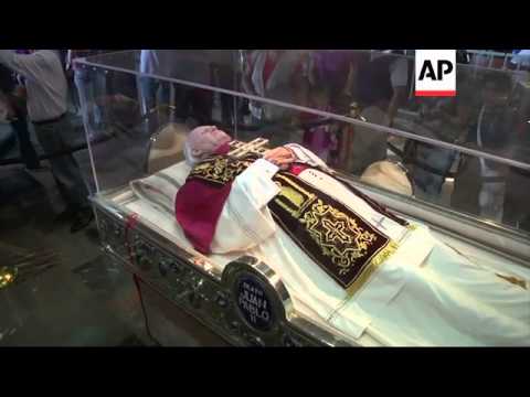 Exhibition of Pope John Paul II's personal belongings in Guadalupe church