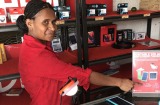 A Digicel store in Mount Hagen, PNG. The company's solar project is bringing lights and device charging power to the people.