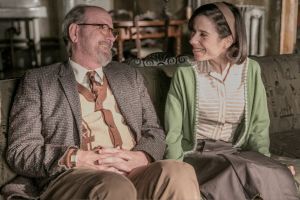 Richard Jenkins as Giles and Sally Hawkins as Elisa in <i>The Shape of Water</i>.