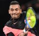 Happy return: Nick Kyrgios.