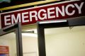 The Age: News: 23rd November 2008: Emergency sign at the entrance to Royal Melbourne Hospital. JHF081123.001.001 Photo: ...