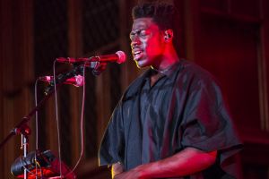 Sydney - January 14, 2017: Moses Sumney performs at the 2017 Sydney Festival (photo by Jamie Williams/Sydney Festival) ...