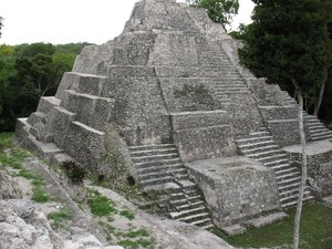 Maya ruins of Yaxha, Guatemala. West Temple, North Acropolis