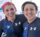 Olympic effort: Elena Meyers Taylor and Lolo Jones, members of the US bobsled team.