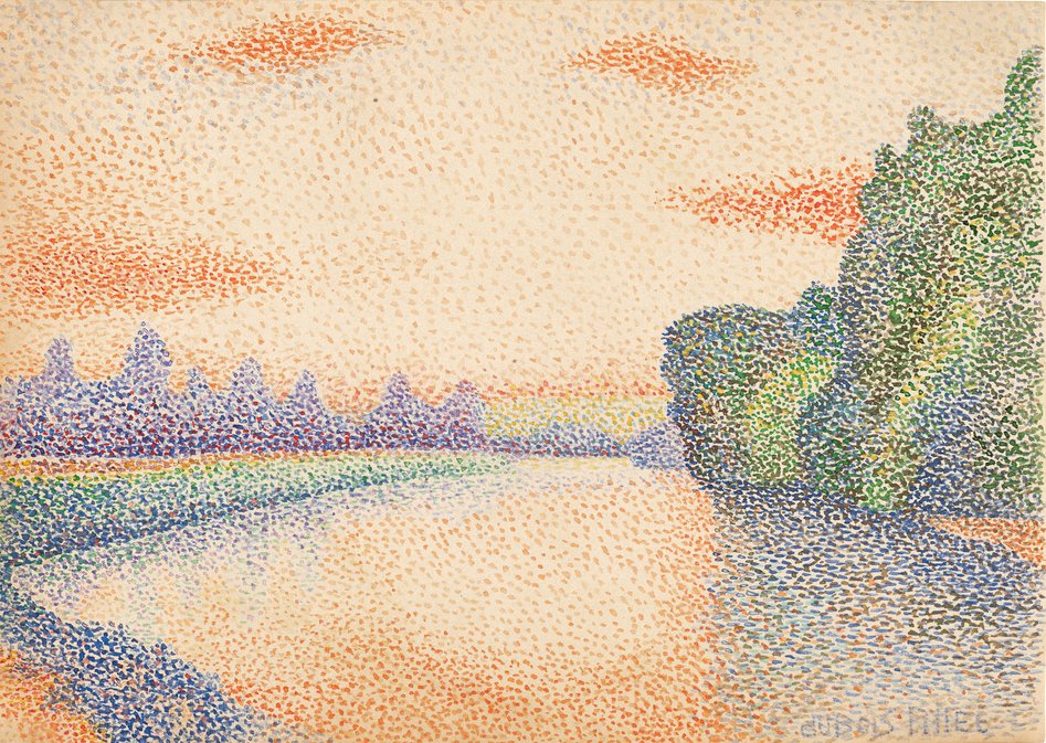 "The Banks of the Marne at Dawn," 1888, Albert Dubois-Pillet. The J. Paul Getty Museum.