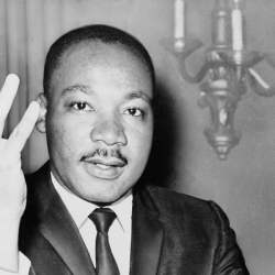 Martin Luther King Jr photo public domain via Wikimedia Commons