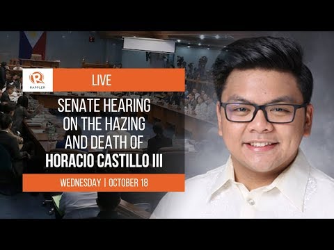 LIVE: Senate hearing on death of hazing victim Horacio Castillo III