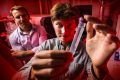 Associate Professor Tony Dosseto (left) and PhD Student Leo Rothacker from the University of Wollongong examine sediment ...