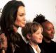Angelina Jolie and daughters Shiloh Jolie-Pitt and Zahara Jolie-Pitt in New York last month.