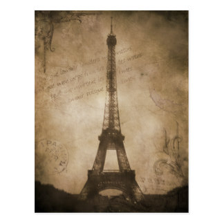 Carte Postale Tour Eiffel vintage