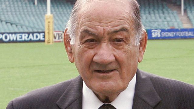 Rugby giant: Sir Nicholas Shehadie, aged 92, has passed away overnight.