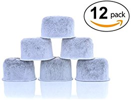 12-Pack KEURIG Compatible Water Filters by K&J - Universal Fit (NOT CUISINART) Keurig Compatible Filters - Replacement Charcoal Water Filters for Keurig 2.0 (and older) Coffee Machines