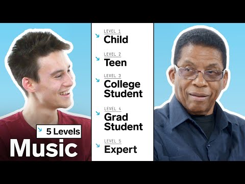 Musician Explains One Concept in 5 Levels of Difficulty ft. Jacob Collier & Herbie Hancock | WIRED