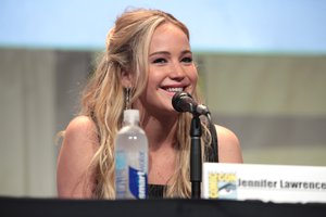 Jennifer Lawrence speaking at the San Diego Comic Con International, for "The Hunger Games: Mockingjay Part 2", San Diego, California