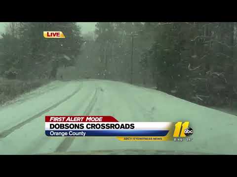 Road conditions in Orange County, North Carolina