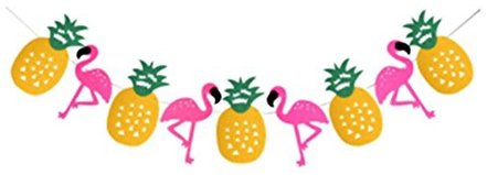 Sandalas Flamingo Pineapple Tropical Party Banner Decorations for Luau Hawaiian Summer Party Supplies