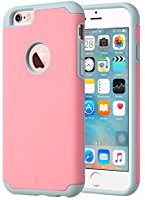 ULAK iPhone 6 Case, [Slim Fit] Sugar Candy [Anti-Slip] Drop Protection with Shock Absorbent [Hybrid PC & Silicone Case] Cover for Apple iPhone 6s / 6 - [Pink/Grey]