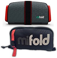 mifold Grab-and-Go Booster Seat and Carry Bag, Slate/Grey