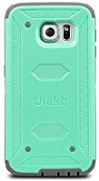 ULAK Galaxy S6 Case, [Drop Protection] Knox Armor [Rugged Defense] Heavy Duty with Shock Absorbent [Dual Layered Hybrid Case] Cover for Samsung Galaxy S6 - [Mint Green]