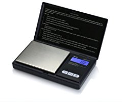 American Weigh Scales AWS-600-BLK Digital Personal Nutrition Scale, Pocket Size, Black