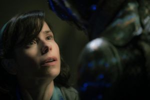 Sally Hawkins, left, and Doug Jones in a scene from the film The Shape of Water.