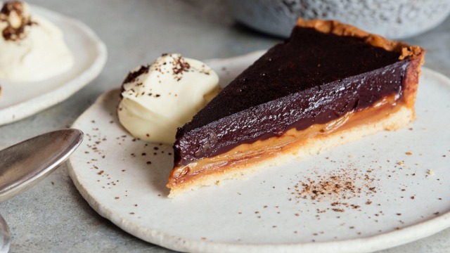 This decadent chocolate tart is sure to be a hit at your next dinner party.