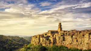 Pitigliano medieval village.