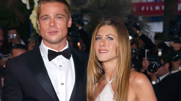 Brad PItt adn Jennifer Aniston in Cannes together as husband and wife in 2004.