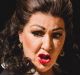 <i>Masterclass</i> by Terrence McNally at Canberra Theatre. Amanda Muggleton as Maria Callas (left), and Kala Gare as ...