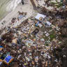 Mountains of rubbish left behind by hurricanes in US Virgin Islands