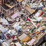 Mountains of rubbish left behind by hurricanes in US Virgin Islands