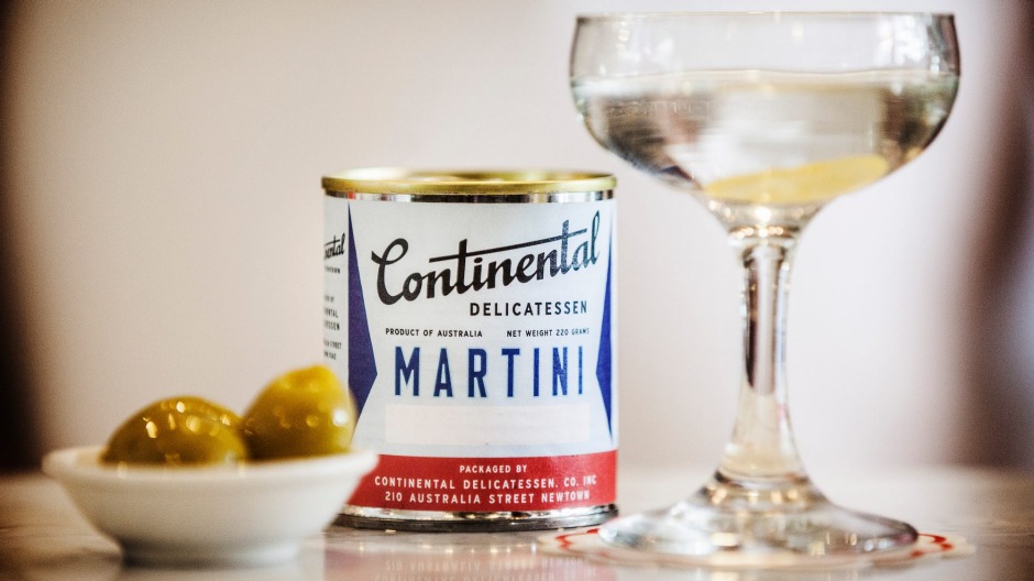 A mar-tinny at Continental Deli Bar & Bistro in Newtown.